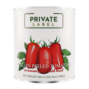 Private label Whole Peeled Tomatoes 3,4 kg